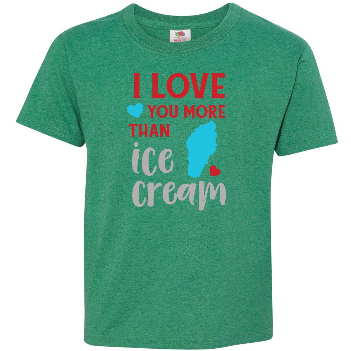 Inktastic 'I Love You More Than Ice Cream' Youth T-Shirt - Cute Ice Cream Cone Graphic Tee for Kids | Perfect for Birthday Gifts, Family Outings & Summer Fun