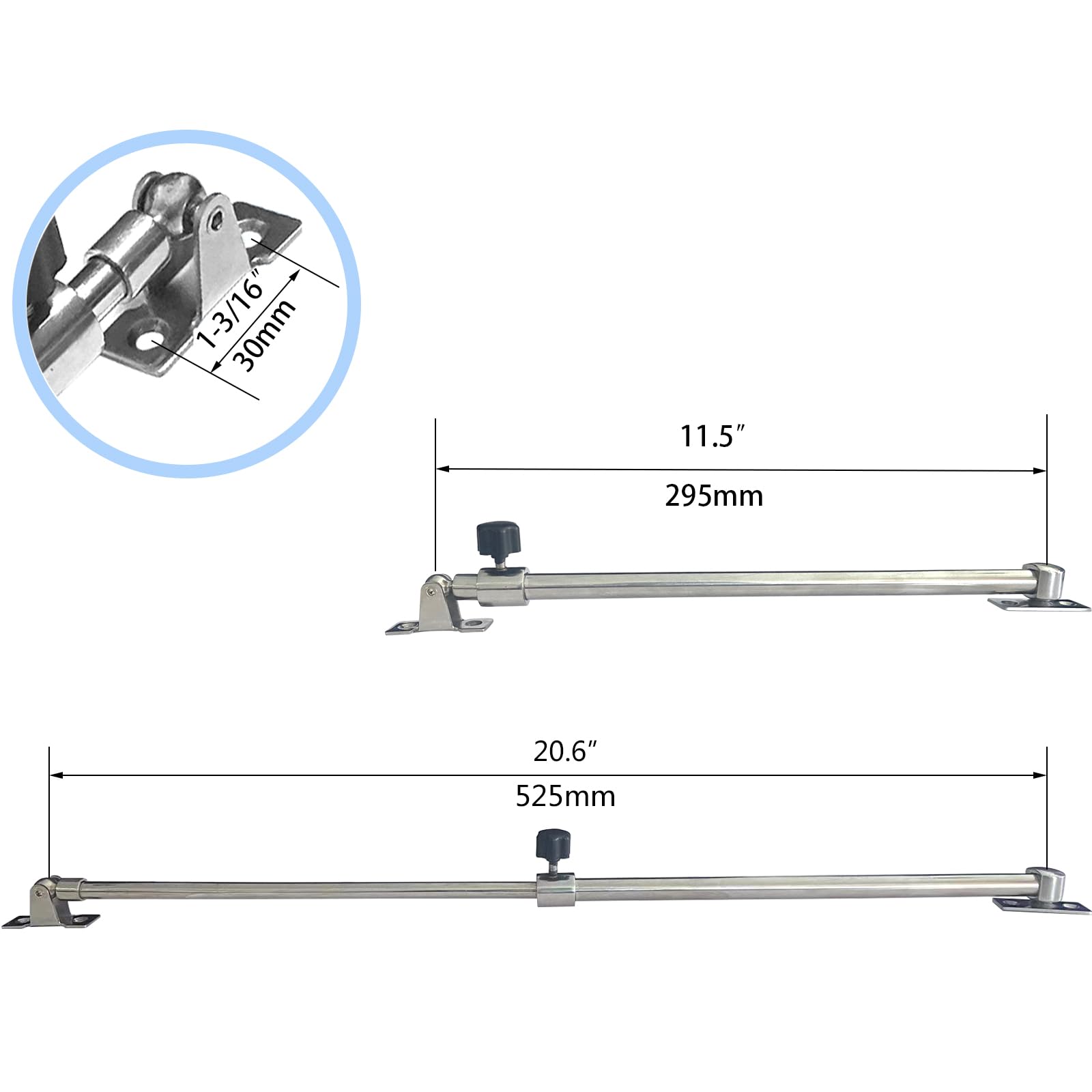 ISURE MARINE Stainless Steel Boat Hatch Adjuster - 10