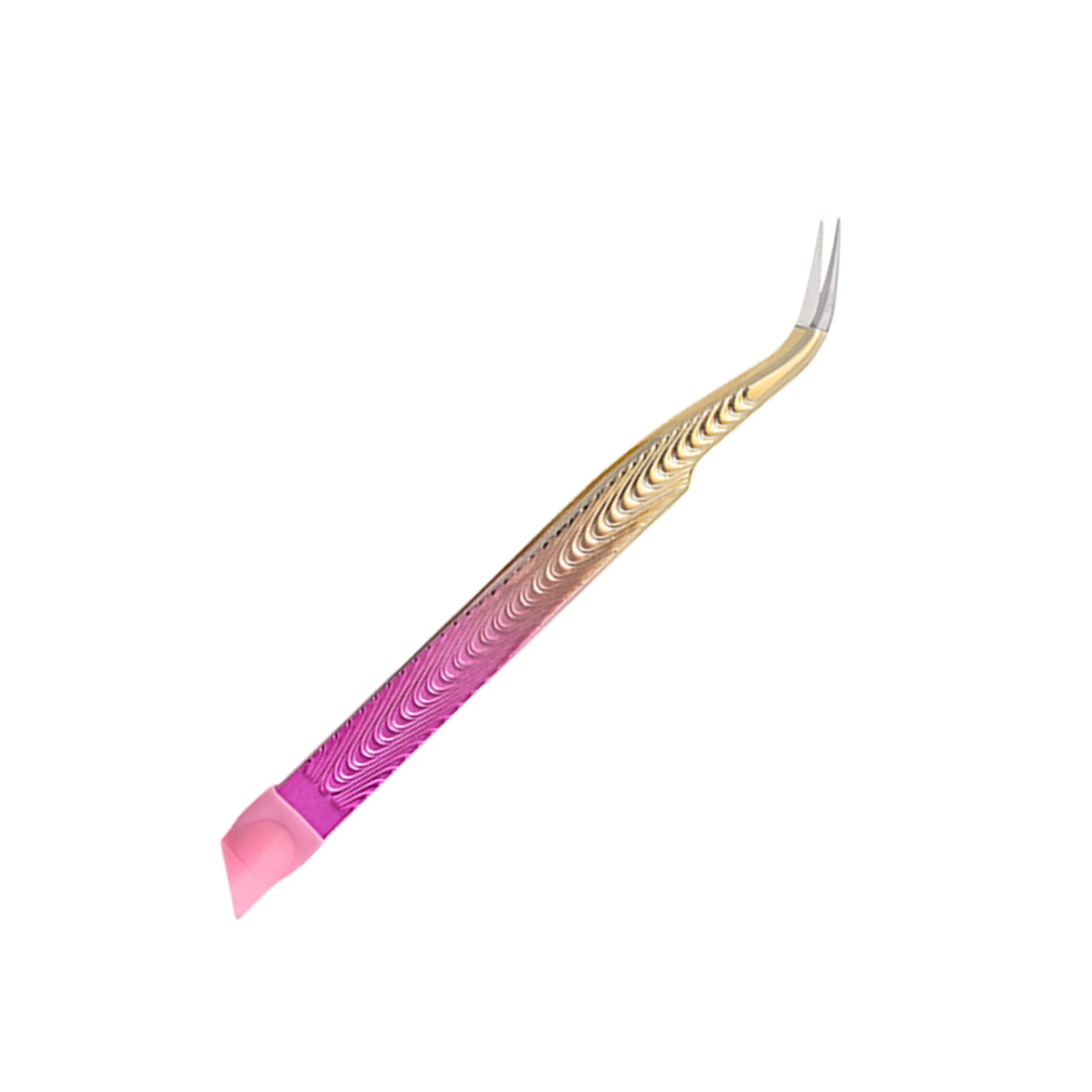 Double End Nails Tweezers - Straight & Curved Tip Precision Tweezers for Eyelash Extensions, Nail Art, and Crafting | Professional Beauty Tools for Salon & Home Use