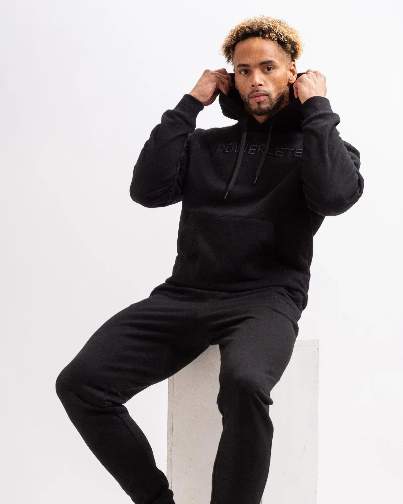 Powerlete Evolve Men's Hoodie - Black | Comfortable & Stylish Pullover for Workouts, Running & Casual Wear