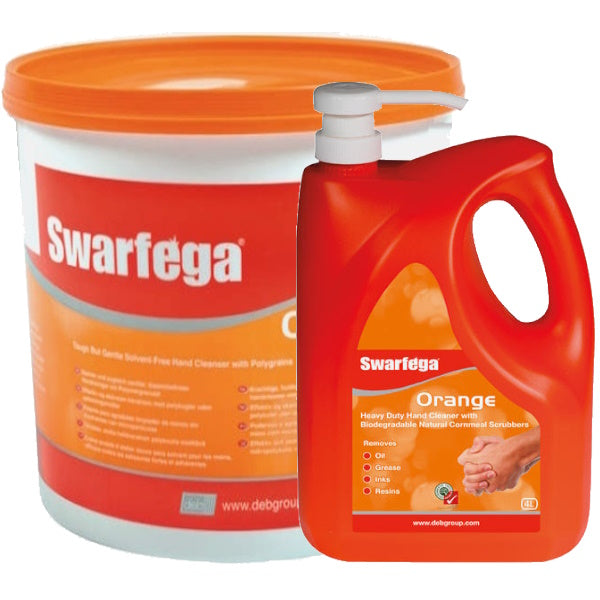 SC Johnson Deb Swarfega Orange Heavy Duty Hand Cleaner - Industrial Strength for Grease, Oil & Dirt - Ideal for Mechanics, Construction & DIY Projects