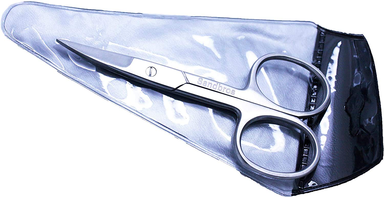Professional Stainless Steel Cuticle & Nail Scissors - Curved Manicure Scissors for Precise Trimming - Extra Strong S115 - Perfect for Home Salon, DIY Nail Care & Professional Grooming Kits