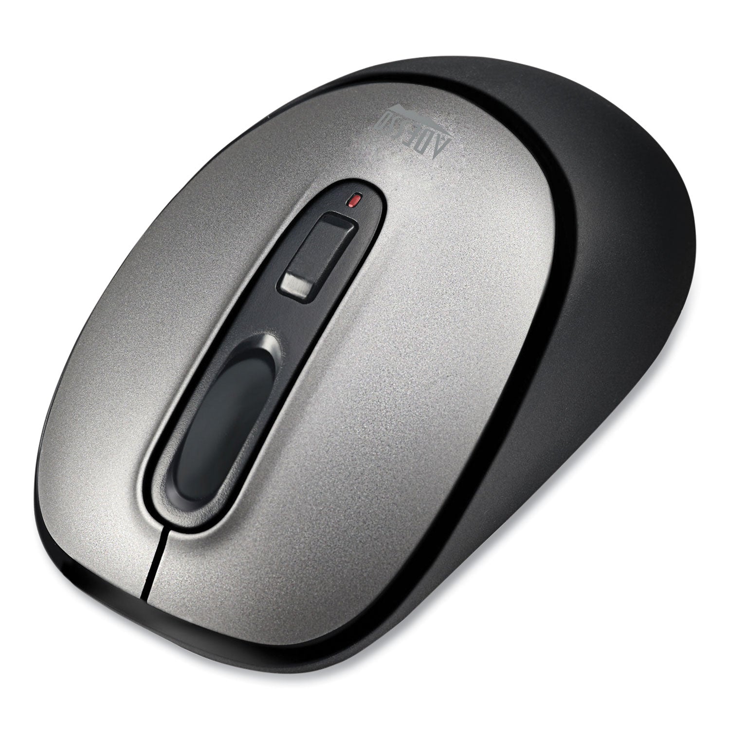 Adesso Imouse A10 Antimicrobial Wireless Mouse - 2.4Ghz, 30ft Range, Ambidextrous Design (Black/Silver) | Perfect for Office, Gaming & Home Use