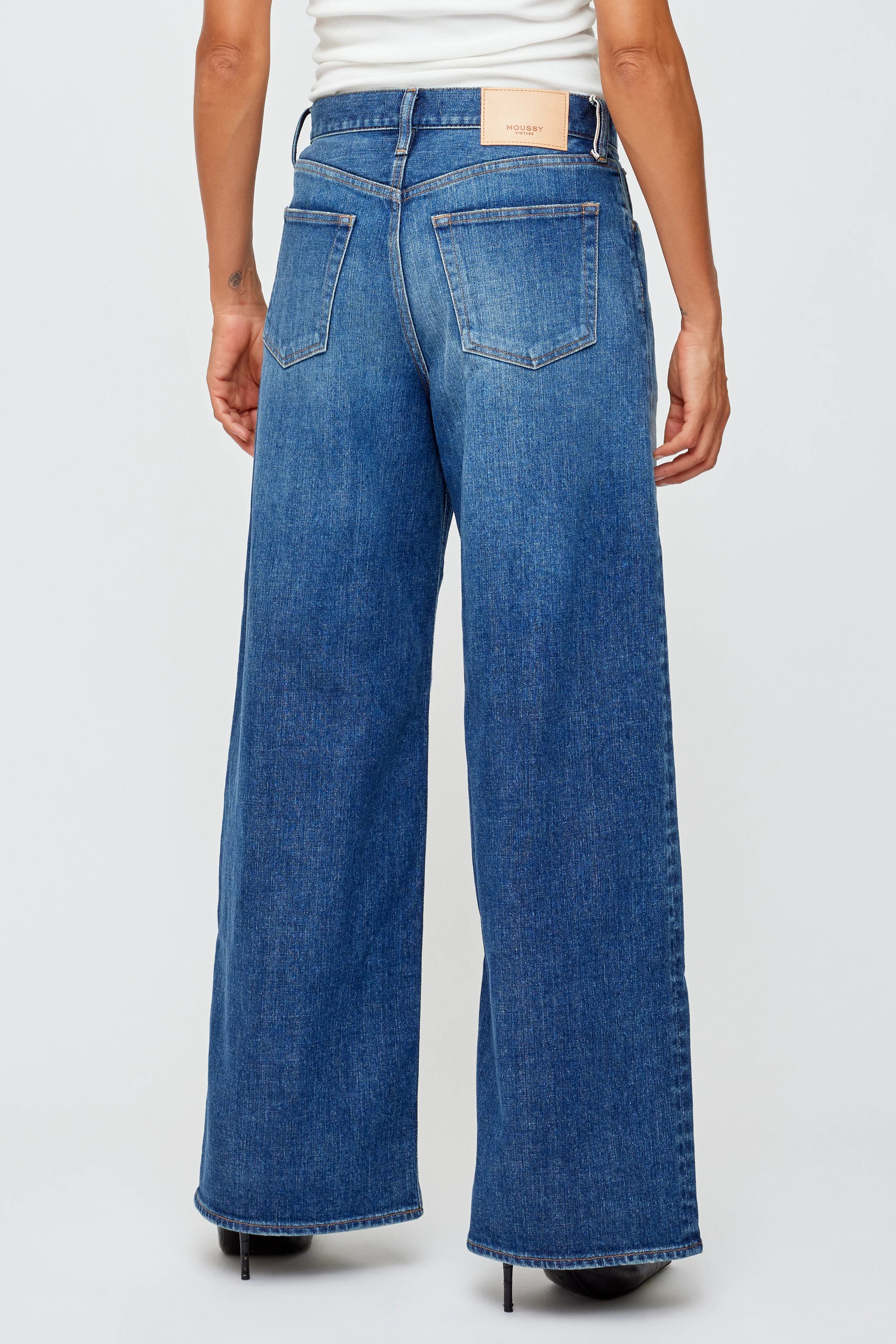 Andalusia Super Wide Leg Pants for Women - Comfortable High Waist Loose Fit Trousers in Blue | Perfect for Casual Wear, Lounge, and Travel