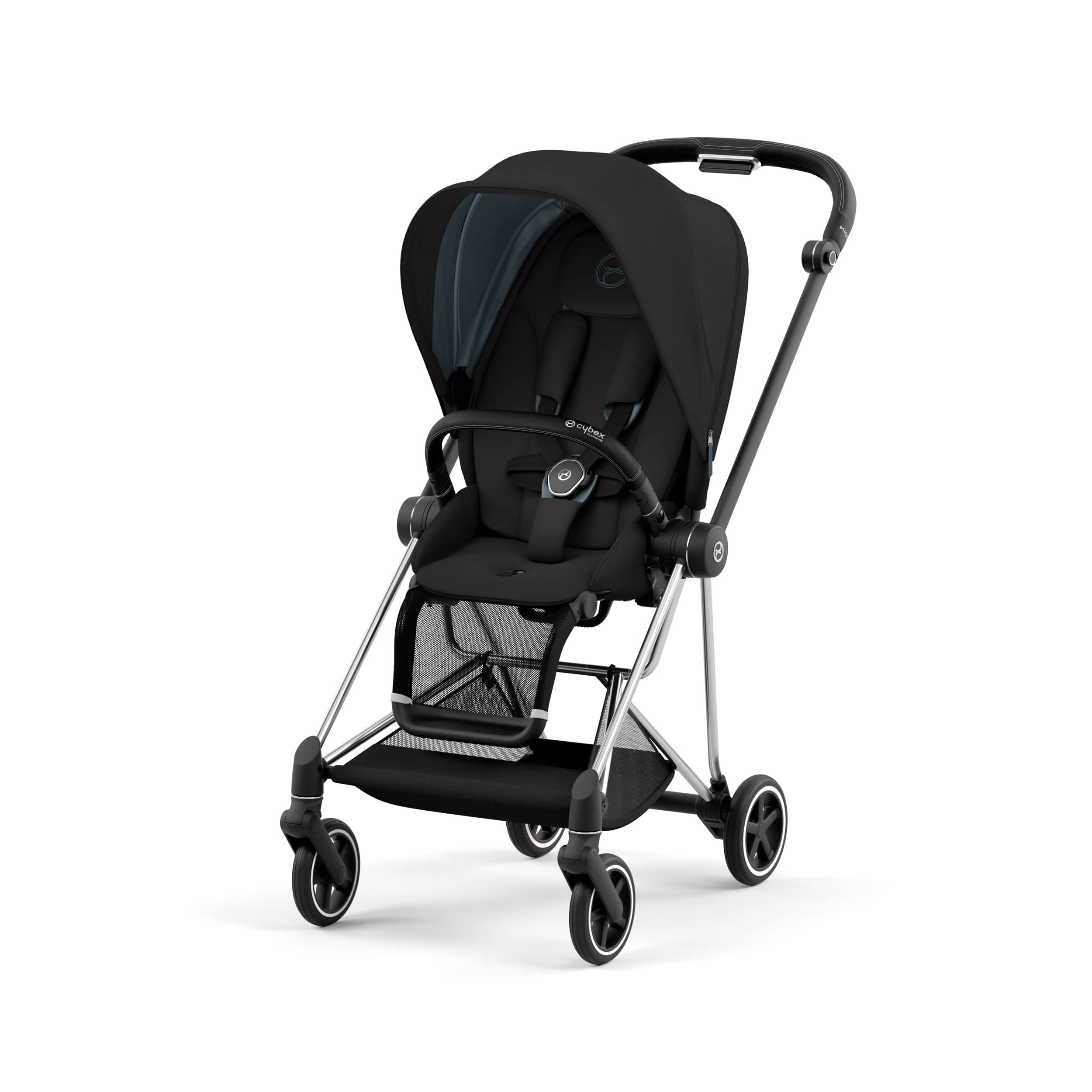 Cybex Mios 3 Complete Stroller in Chrome/Black - Lightweight Luxury Baby Stroller for Urban Travel & Everyday Use
