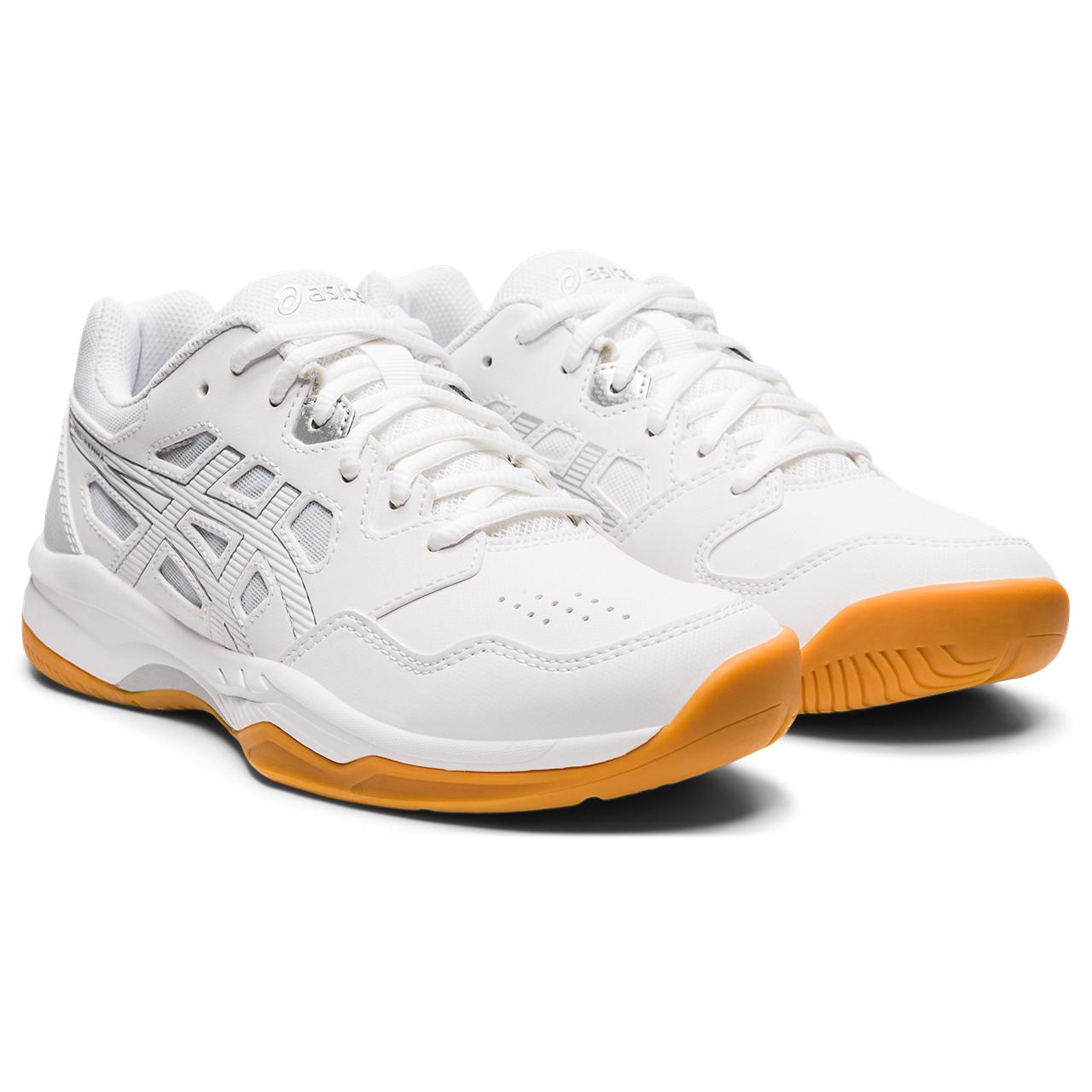 ASICS Gel Renma Women's Indoor Court Shoes - White/Pure Silver - Volleyball & Badminton Shoes for Women with Superior Cushioning & Support