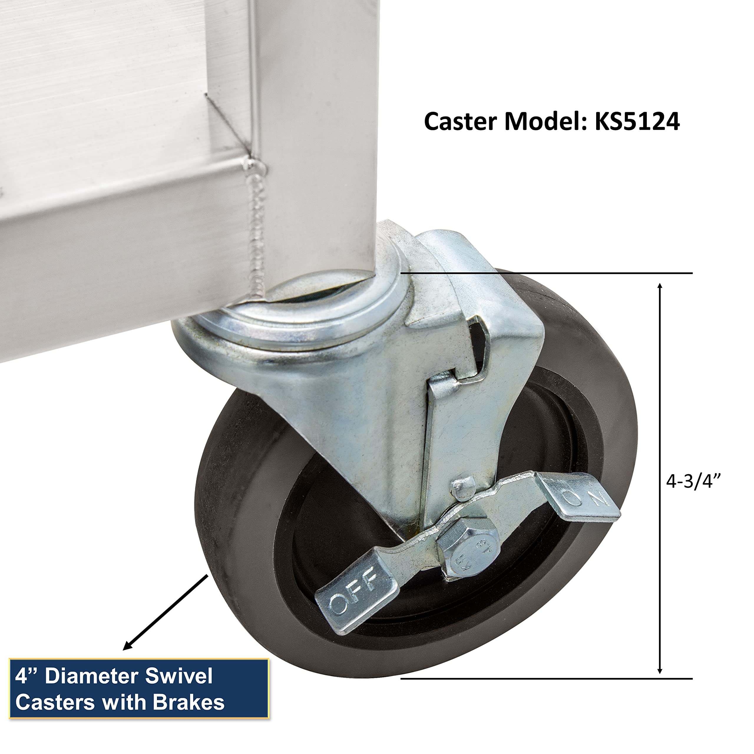GSW C-31K 1-Inch Stainless Steel Utility Cart with 4-3/4
