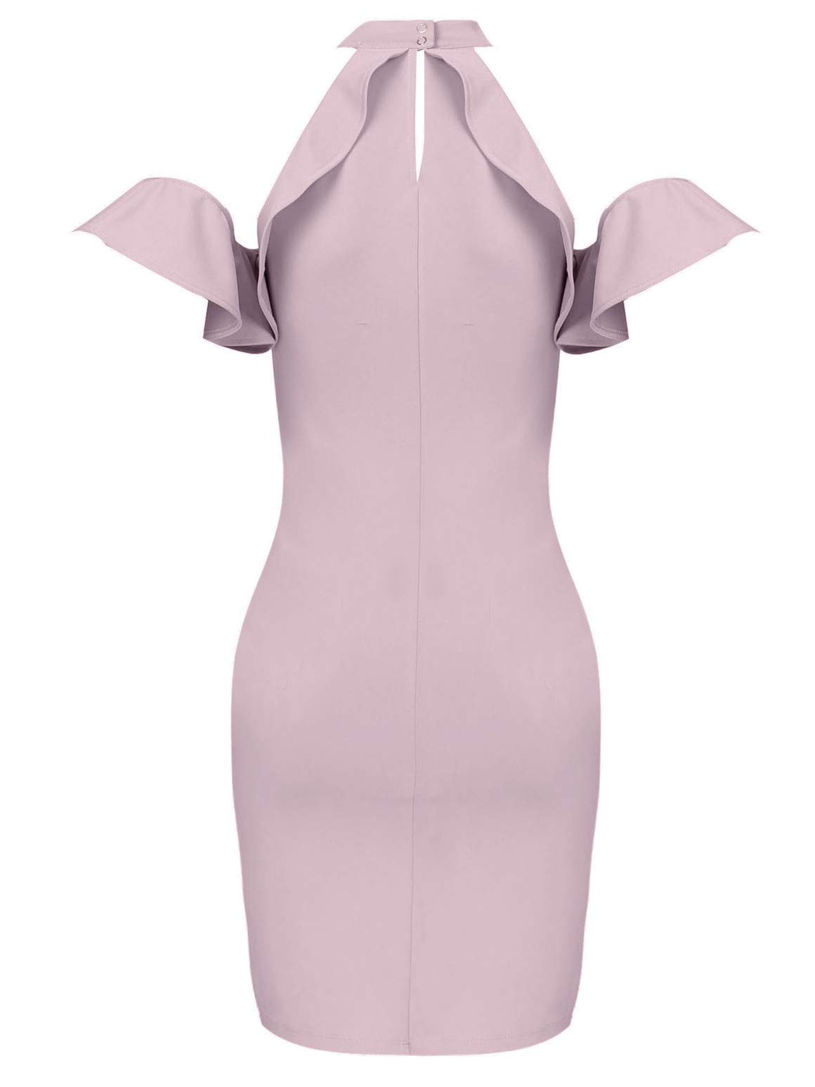 Maternity Cold Shoulder Dress for Women - Ruffle Short Sleeve Bodycon Pregnancy Photo Shoot Dress | Baby Shower, Maternity Photoshoot, Special Occasion Wear