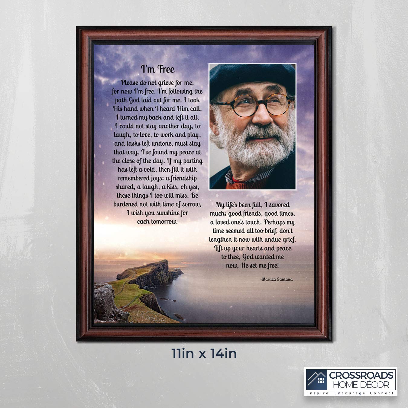 Memorial Picture Frame for Mom - Sympathy Bereavement Gift - Home Décor