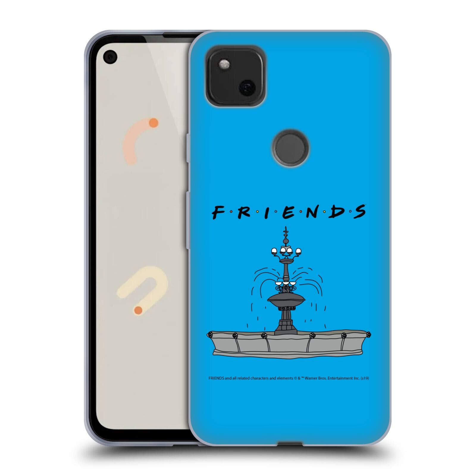 Friends TV Show Soft Gel Case for Google Pixel 4a - Iconic Fountain Design for Fans
