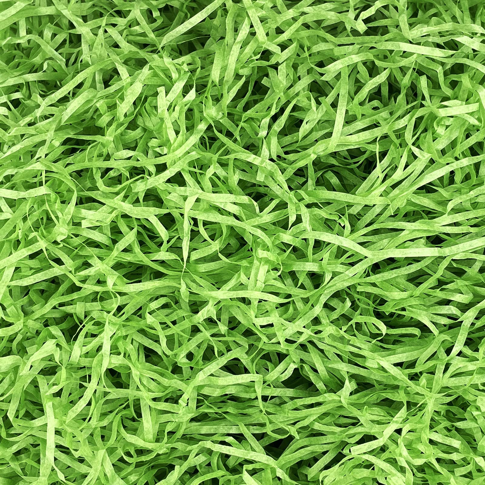 QLINLEAF 1LB Recyclable Easter Green Grass Basket Filler - Eco-Friendly Paper Raffia Shred for Easter Party Decorations, Gift Baskets & Spring Home Decor