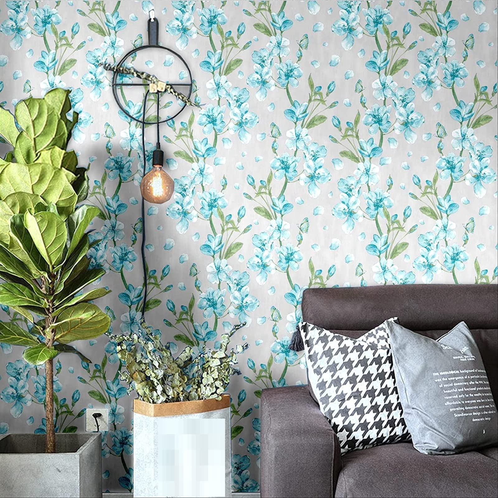 Vintage Floral Peel and Stick Wallpaper - Self-Adhesive Contact Paper for Bedroom, Living Room, Cabinet Decor | Easy DIY Wall Mural for Home Renovation & Nursery Design