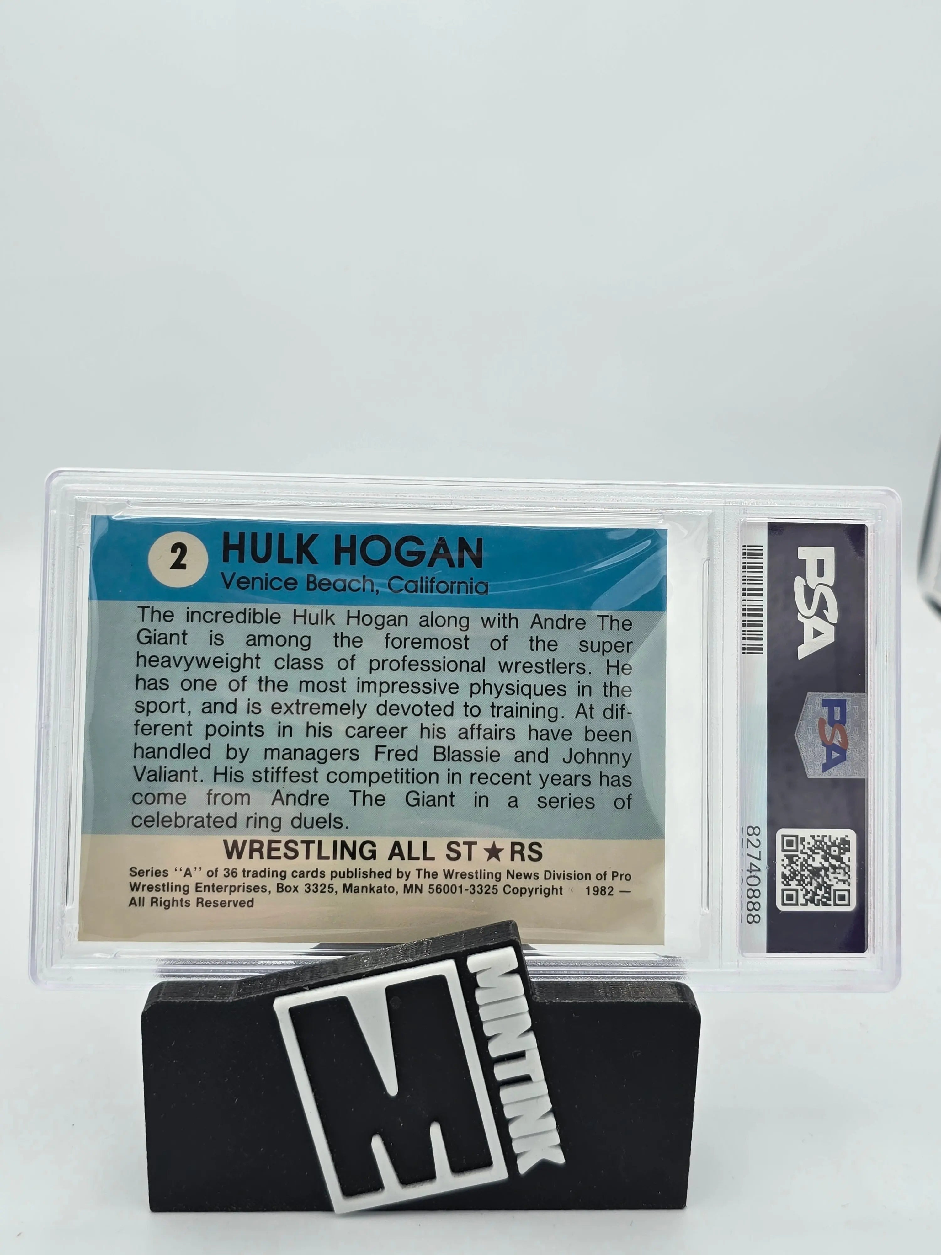 1982 Hulk Hogan All Stars Series A PSA 6 #2 Wrestling Trading Card - Perfect for Collectors & Sports Memorabilia Fans, Great for Display or Investment