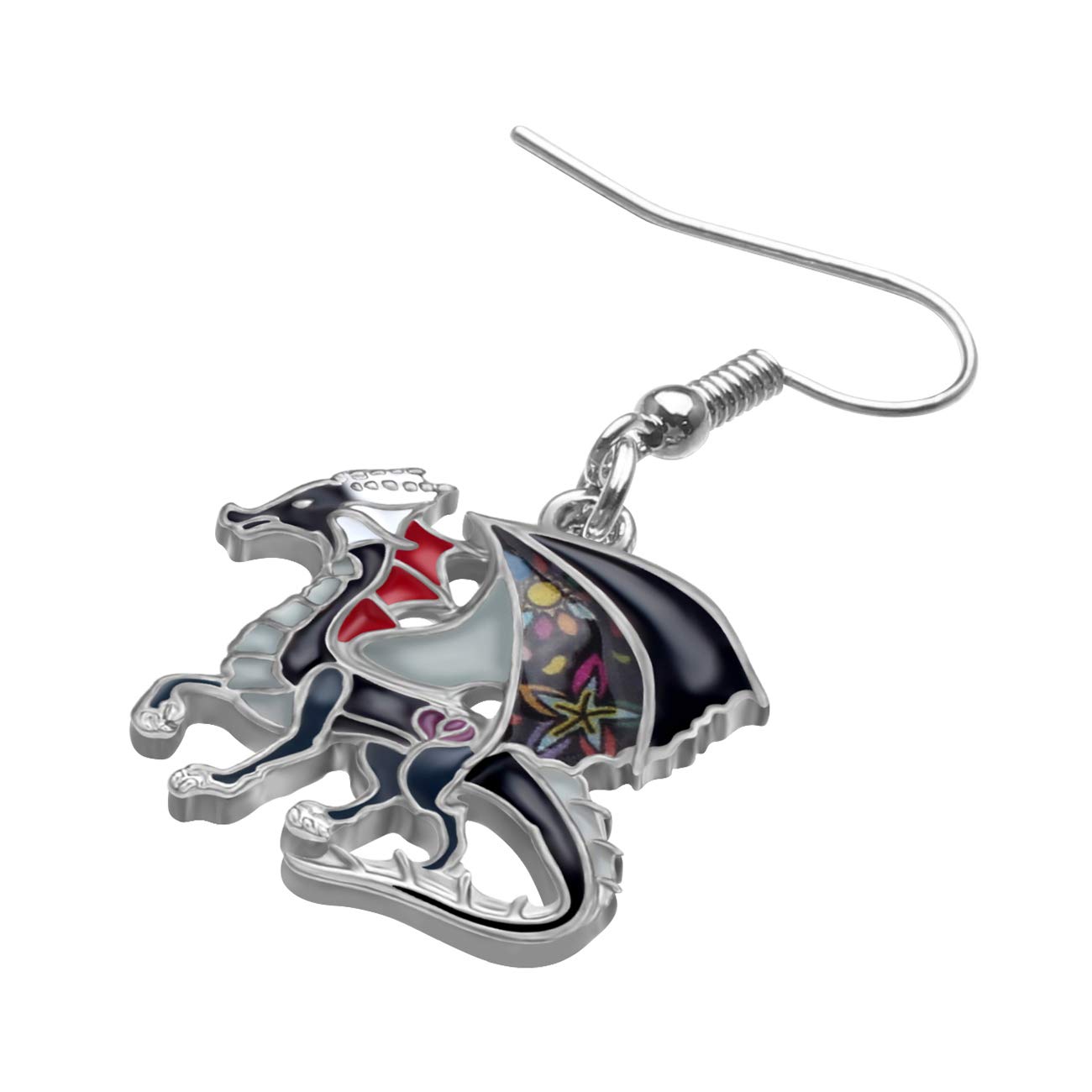WEVENI Hypoallergenic Dragon Earrings for Women - Enamel Alloy Aesthetic Jewelry, Personalized Gift for Her - Perfect for Cosplay, Fantasy Lovers & Unique Fashion Accessories