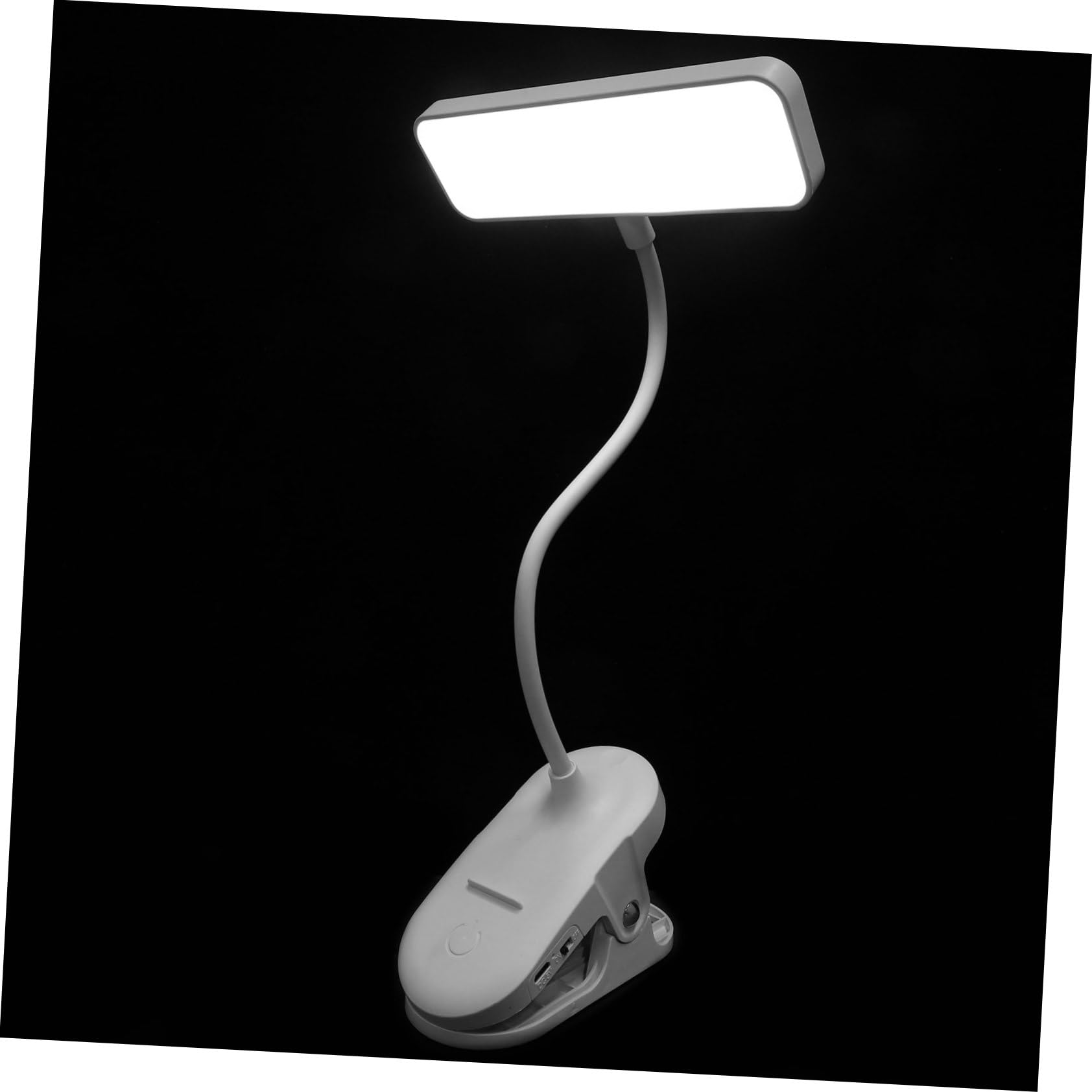 Veemoon Rechargeable LED Clip-on Table Lamp - 3 Brightness Levels, Portable Cordless Desk Light for Reading, Studying, Nightstand & Office Use