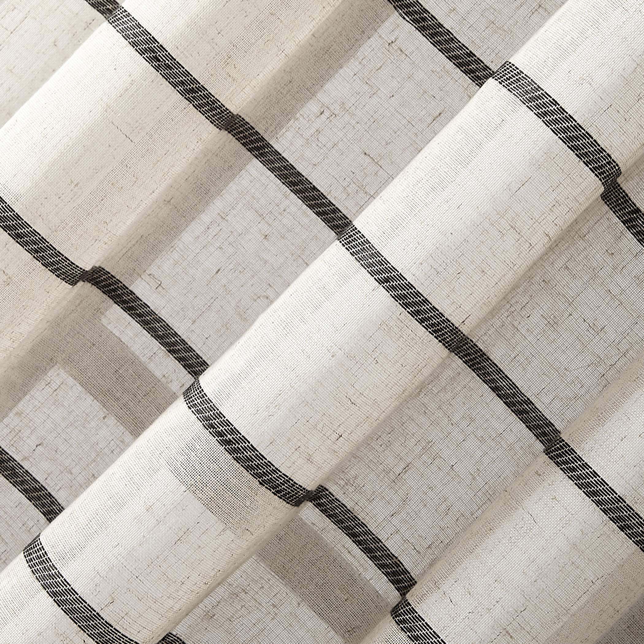 Clean Window Twill Stripe Anti-Dust Sheer Curtain Panel - Allergy & Pet Friendly - 52