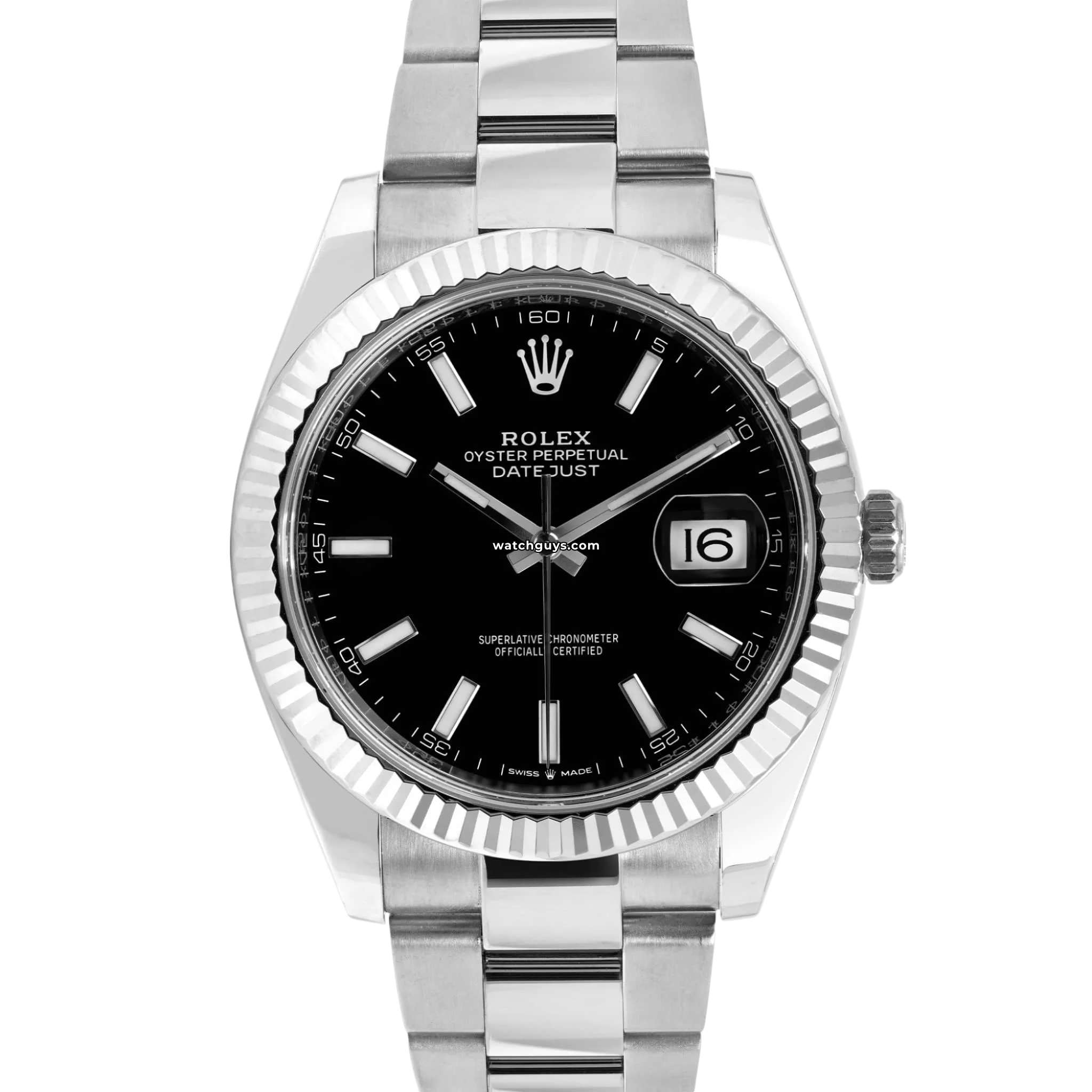 Rolex Datejust 126334 Black Oyster Perpetual Mens Watch - Luxury Stainless Steel Automatic Timepiece for Business & Formal Occasions