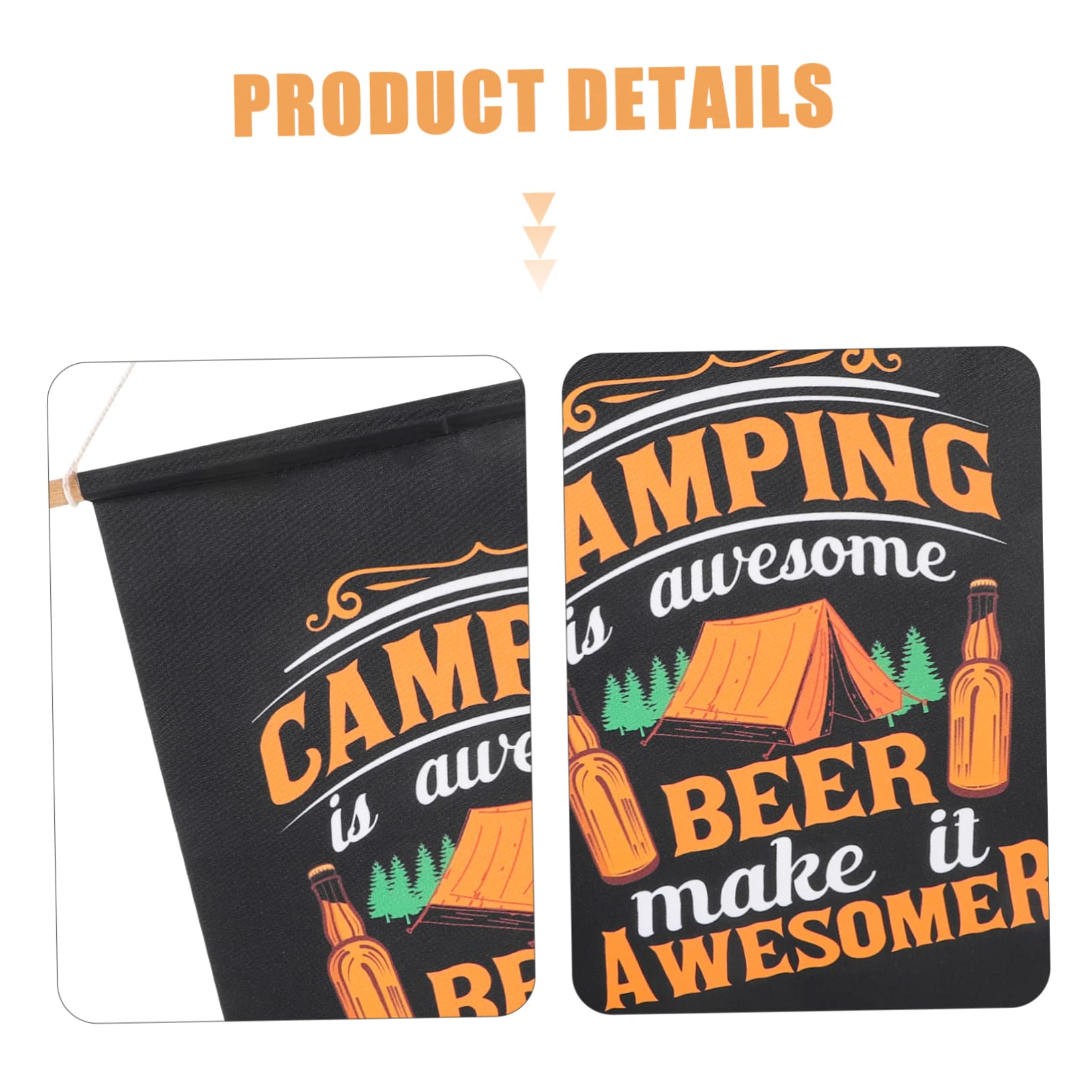 BESPORTBLE 3-Piece Chic Camping Pennant Set - Outdoor Hanging Banner for Camping, Garden, Trailer & RV Decor - Perfect for Backyard, Patio, and Picnic Decorations