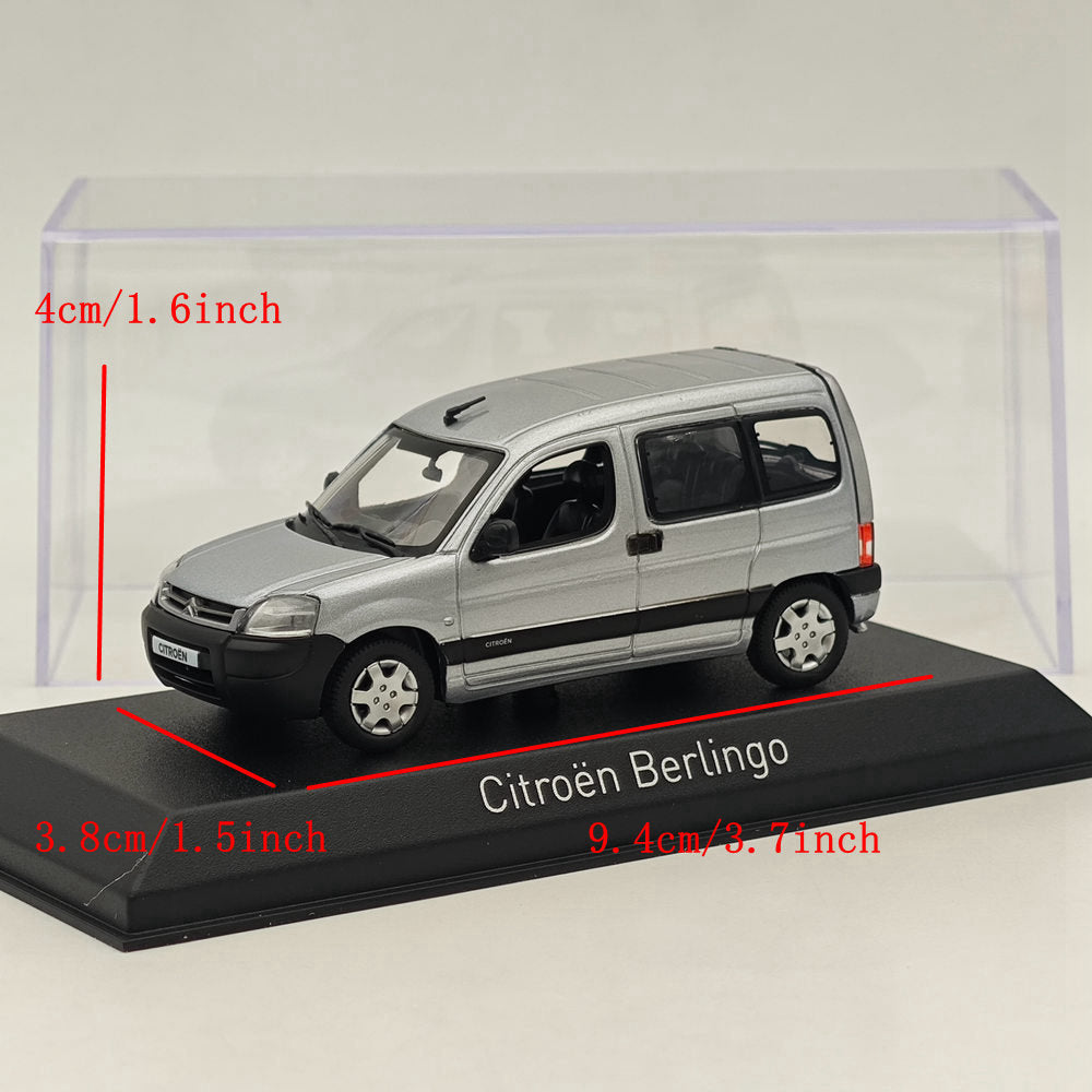 1/43 Scale Norev Citroen Berlingo 2004 Silver Diecast Model Car - Limited Edition Collectible for Display & Gifting