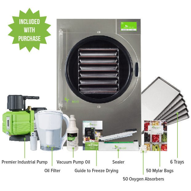 Harvest Right Home Pro Freeze Dryer with Mylar Kit - Large Capacity for Food Preservation, Emergency Preparedness & Camping Meals