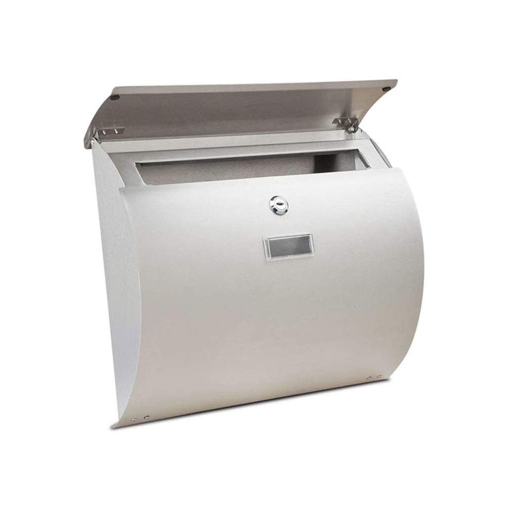 Stainless Steel Wall Mounted Outdoor Mailbox - Weatherproof Locking Letter Box for Villa & Home Security | Perfect for Front Porch, Garden & Apartment Buildings