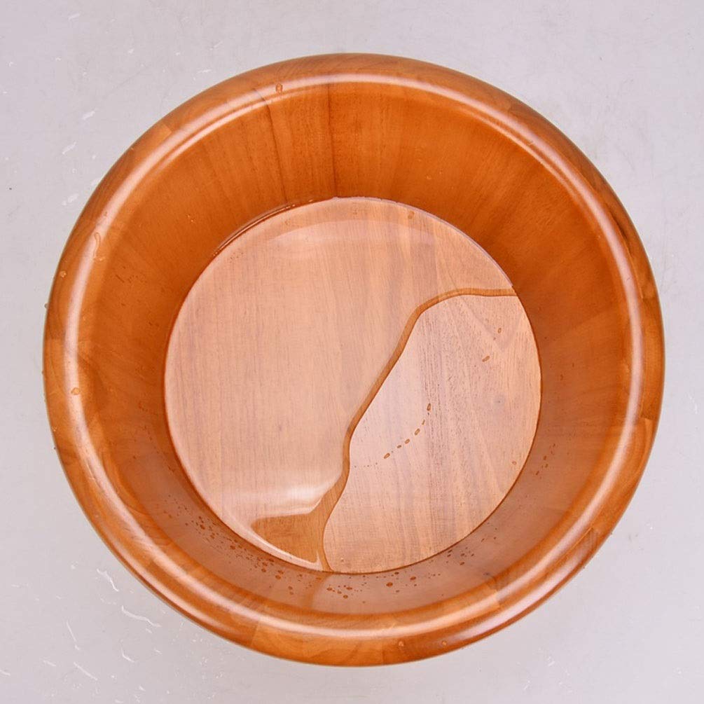 Wooden Foot Bath Massager Bucket - Natural Wood Sauna Tub for Relaxing Foot Spa, Massage & Detox - Perfect for Home Use, Aromatherapy & Stress Relief