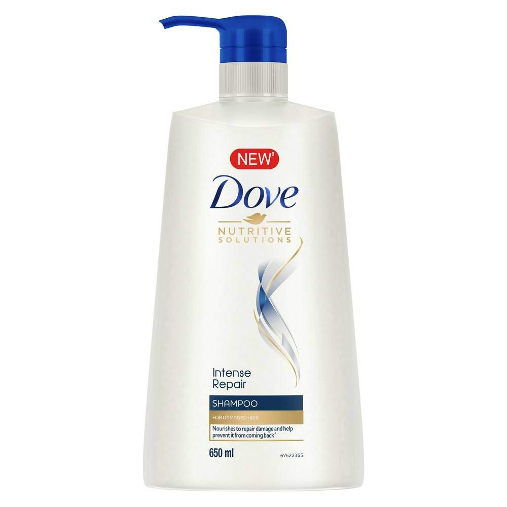 Dove Hair Fall Rescue Shampoo 1L & Intense Repair Shampoo 650ml - Anti Hair Loss & Damaged Hair Treatment for Women & Men - Daily Moisturizing & Strengthening Hair Care Set for Home Use