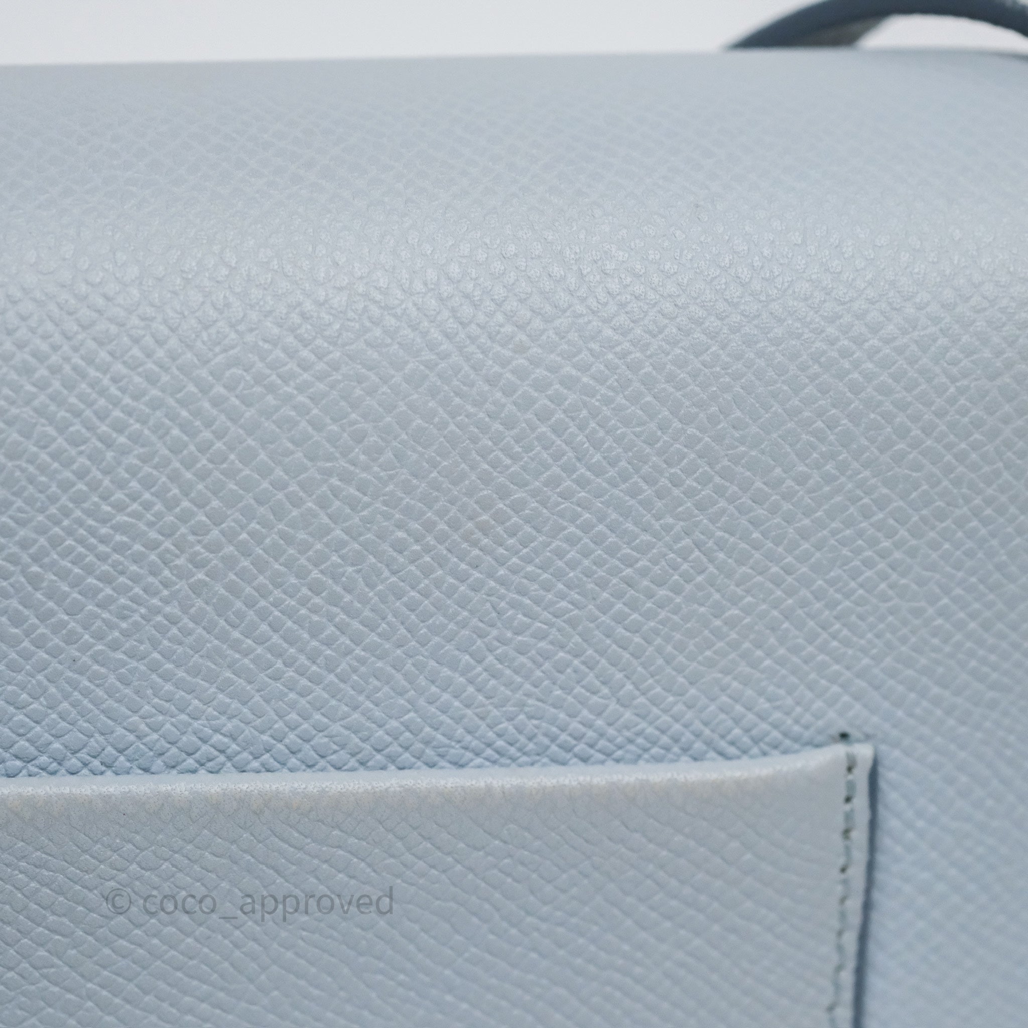Celine Small Trotteur Bag in Light Blue Grained Calfskin Leather - Elegant Crossbody Purse for Women, Perfect for Work, Travel & Everyday Use