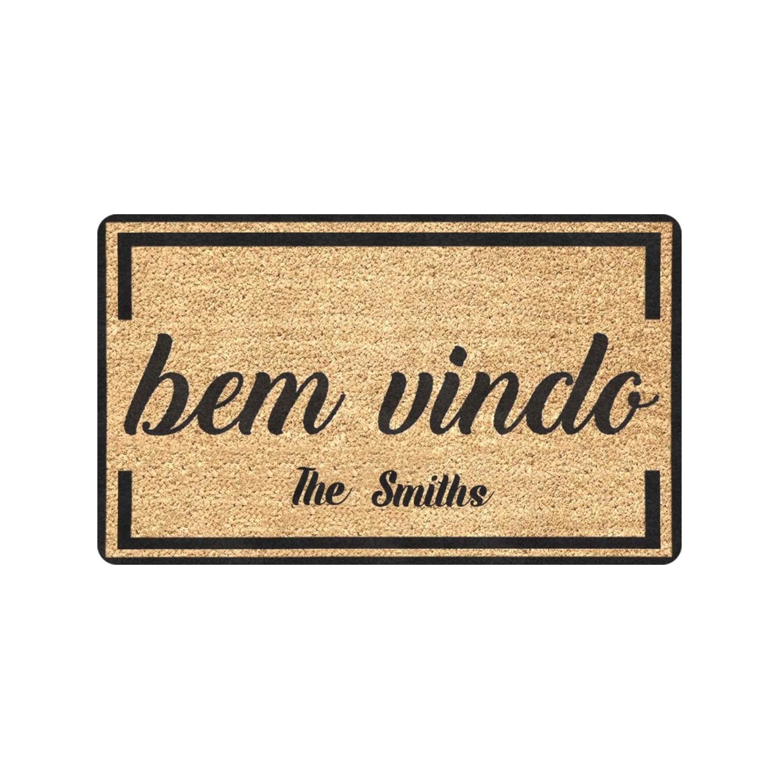 Personalized Bem Vindo Portuguese Welcome Doormat 18x30 - Housewarming Gift for New Couples, Spanish & Portuguese Home Decor - Perfect for Entryways, Porches & New Home Gifts