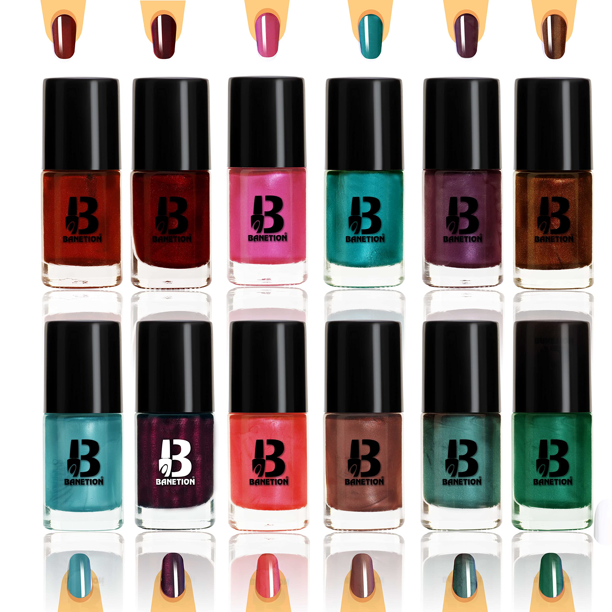Banetion Dark Gel Nail Polish - 9ml Long Lasting Nail Paint with Enriched Formula - Perfect for Salon Quality Manicures at Home & Professional Nail Art