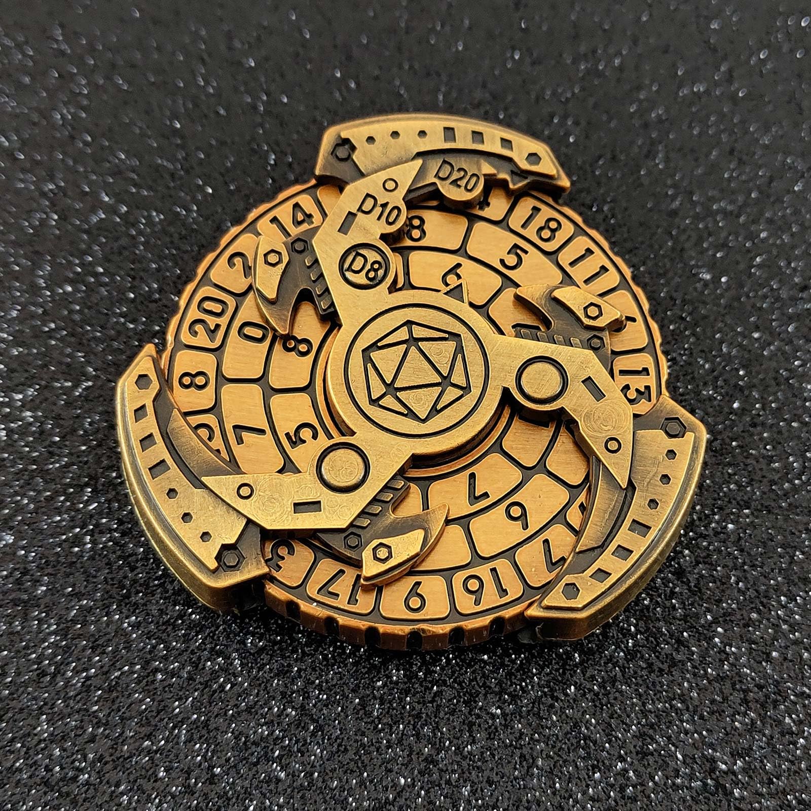 2024 Shadow Roulette Dice Spinner - 7-in-1 Metallic Dragon D&D Dice Set with Gift Case for Dungeons & Dragons, RPG Tabletop Games | Perfect for DND Campaigns, Role Playing Sessions & Fantasy Board Game Nights (Black Gold) sDGND202403