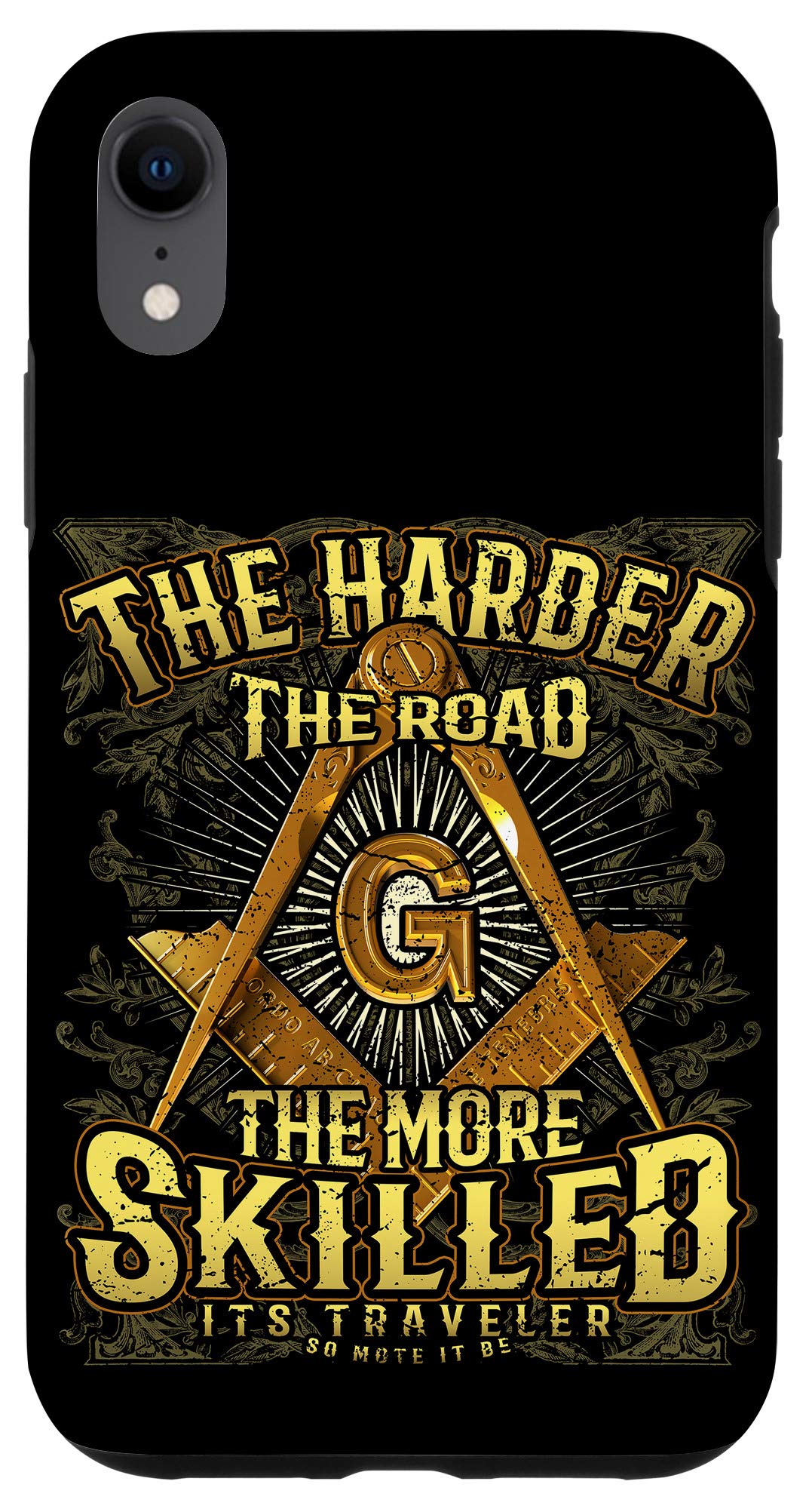 iPhone XR Masonic Hard Case - Freemason Square & Compass Design - Durable Protection for Everyday Use & Travel