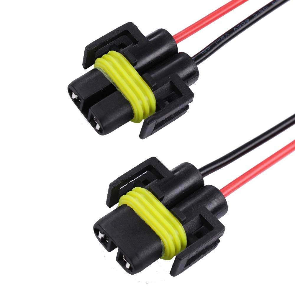 H11 H8 881 880 Female Headlight Adapter Connector Plug - 2PCS Wiring Harness Socket Kit for Fog Lights & Headlamps | Perfect for Car, Truck, SUV Headlight Repair & Upgrades