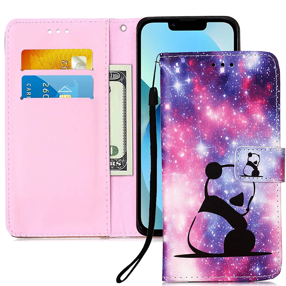 Premium PU Leather iPhone 13 Pro Max Case with Wallet & Kickstand - Credit Card Holder Slot, 6.7