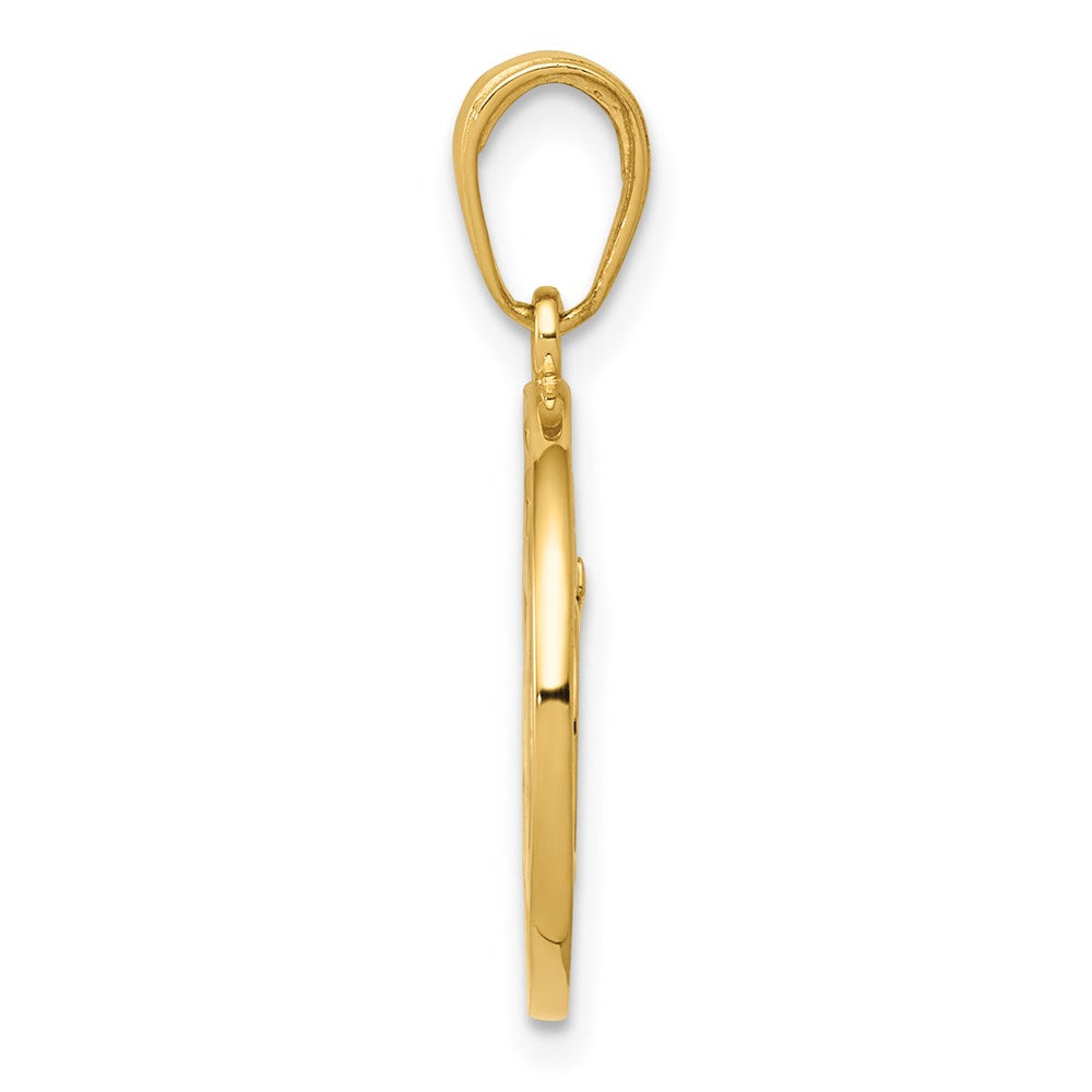 Gold Cut Out Round Frame Om Symbol Pendant Necklace - Spiritual Jewelry for Meditation & Yoga (Model D4264) | Perfect for Gifts, Chakra Balancing & Mindful Living