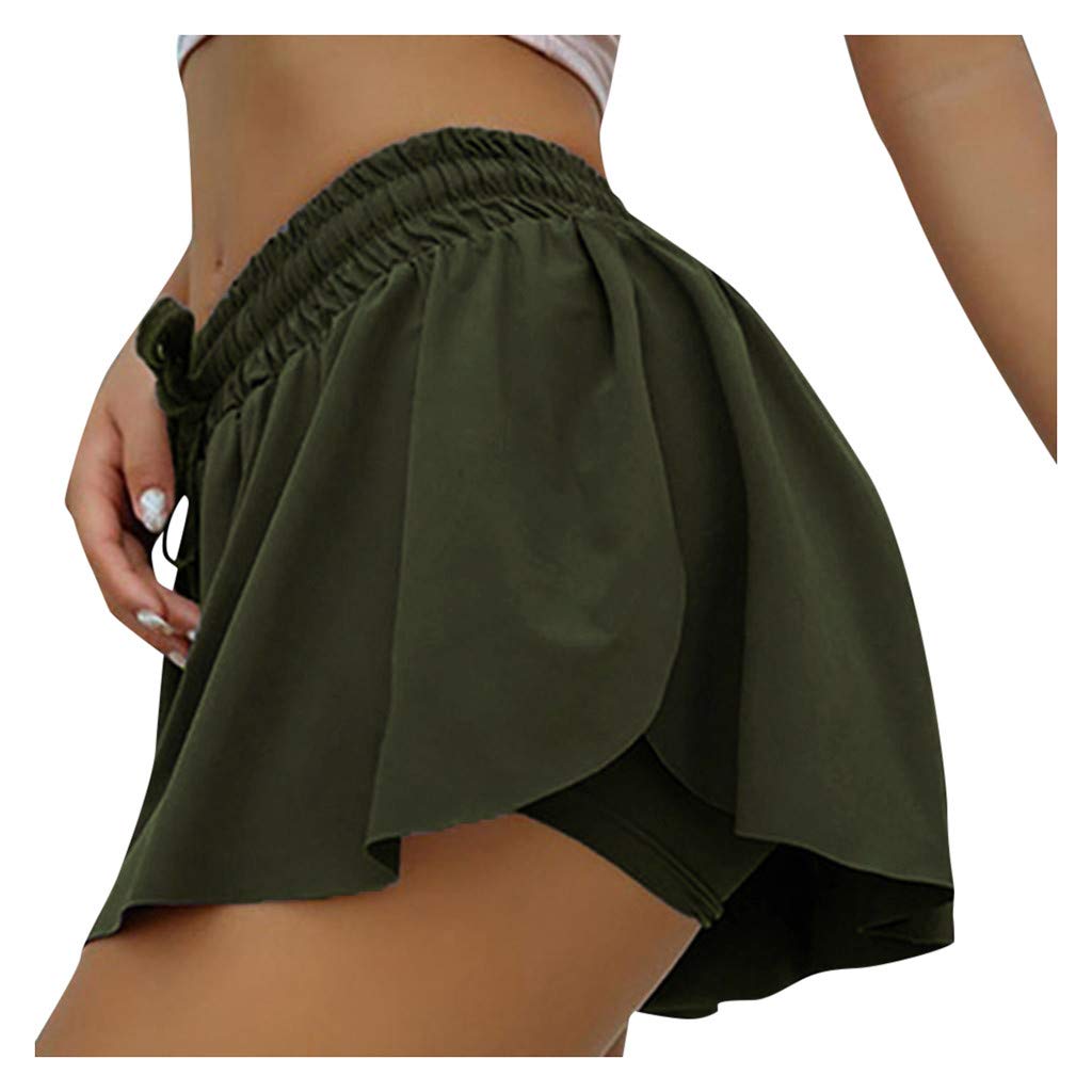 2 in 1 Women's Running Yoga Shorts - High Waist Athletic Spandex Gym Shorts with Built-in Liner for Workout, Tennis & Fitness | Perfect for Yoga, Running & Active Lifestyle