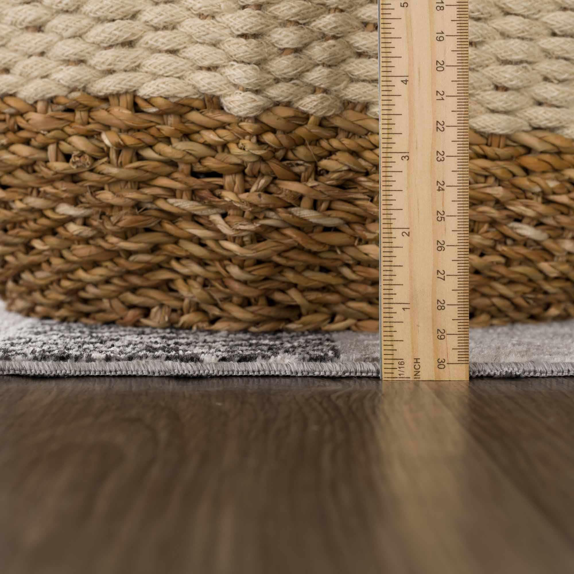 Hauteloom Middlestown Washable Area Rug for Living Room & Bedroom - Soft & Durable - Black, Beige, Gray - 7'10