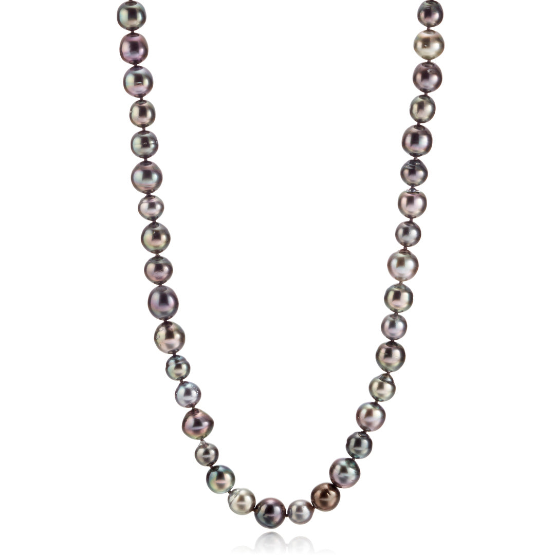8-11mm Multi-Color Graduated Tahitian Pearl Necklace - Elegant Jewelry for Weddings, Parties & Special Occasions