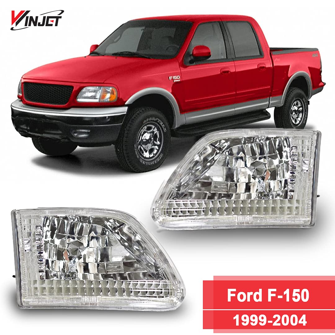 Winjet Headlight Assembly for Ford Expedition/F-150/F-250 - Clear Lens for Off-Road & Night Driving
