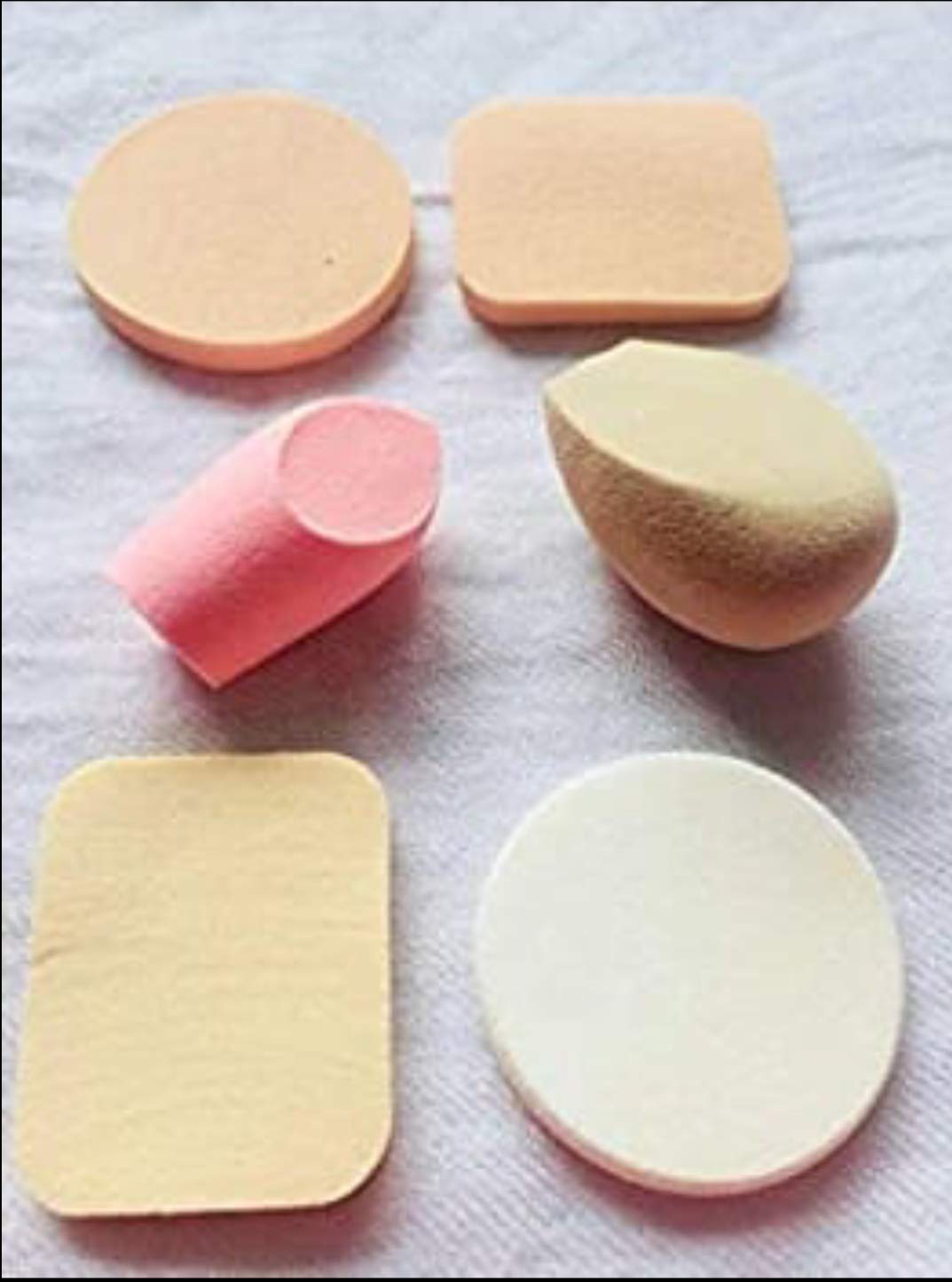 6-in-1 Red Square Sponge Makeup Beauty Blender - Multicolor Set for Flawless Foundation, Concealer & Powder Application | Perfect for Professional Makeup Artists & Daily Beauty Routine
