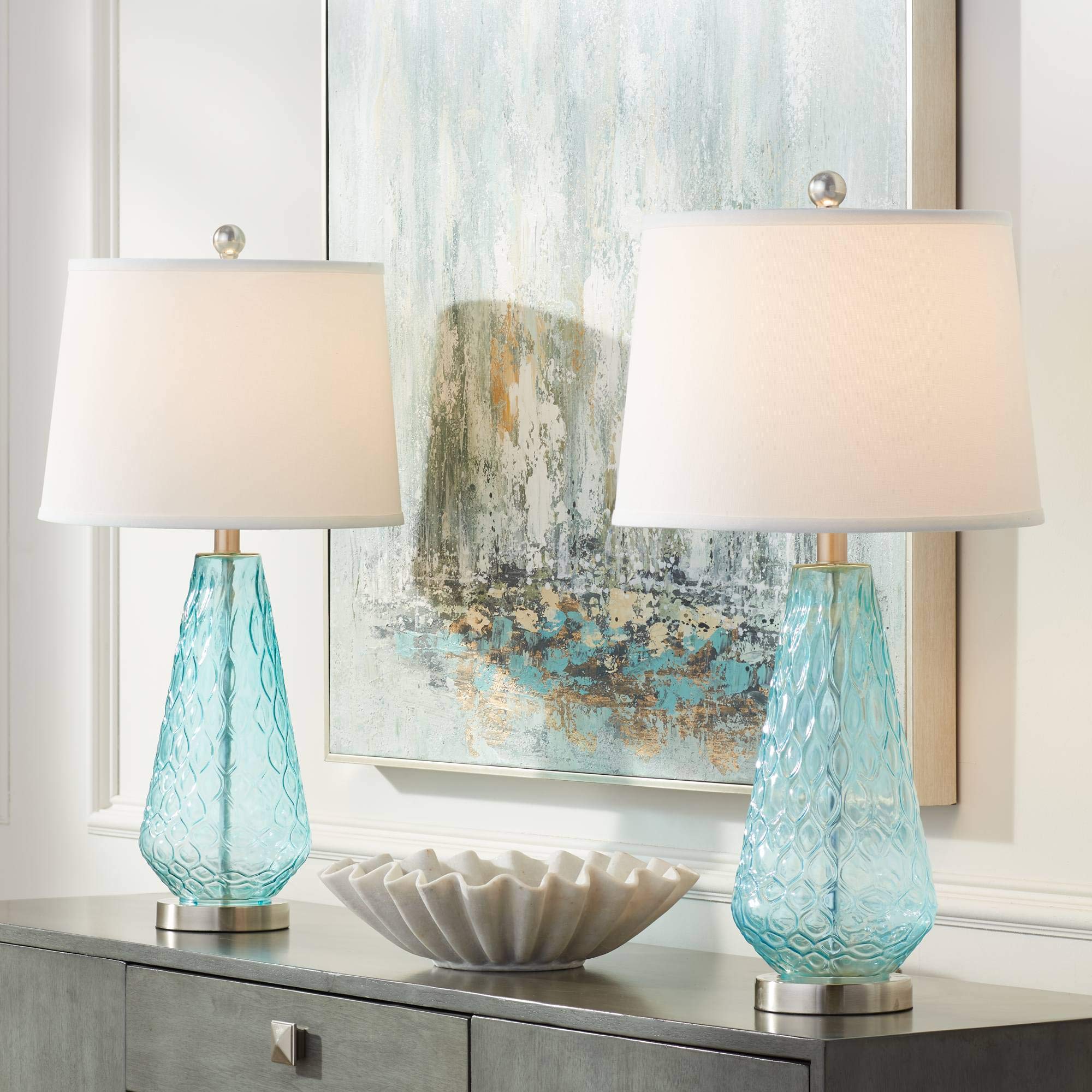 360 Lighting Dylan Coastal Modern Table Lamps - Set of 2, 27.5