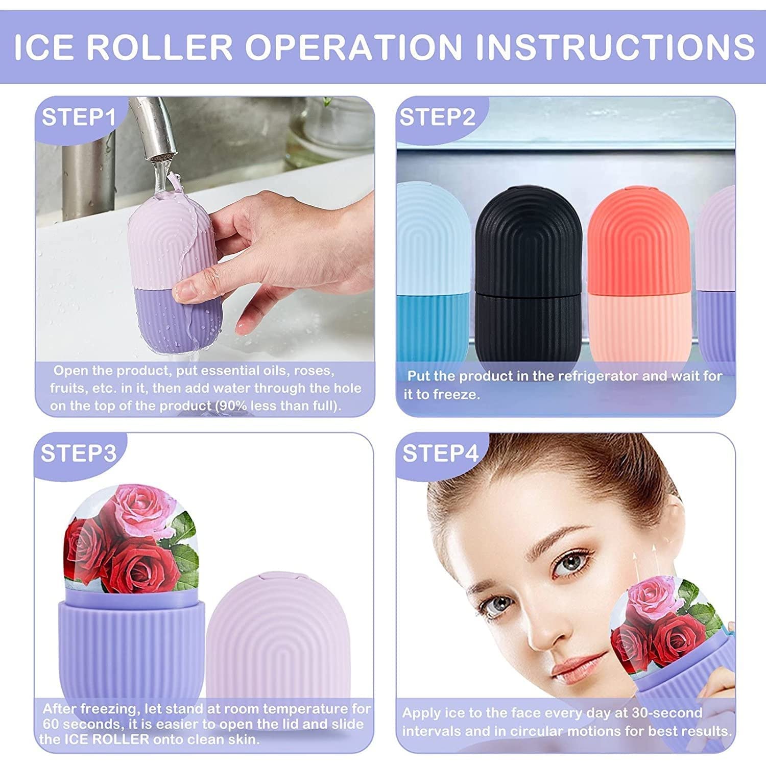 **Upgraded CPD Empire Ice Roller for Face & Eye – Cooling Facial Massage Tool, Skin Care & Beauty, Silicone Ice Mold for Puffiness & Dark Circles – Perfect for Morning Routine & Post-Workout Recovery**