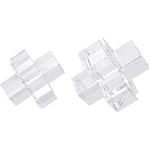 Elk Home 2225-016/S2 Clear Bookends - Decorative Book Holders for Shelves, Office & Home Decor - Perfect for Organizing Books, Albums & Collectibles