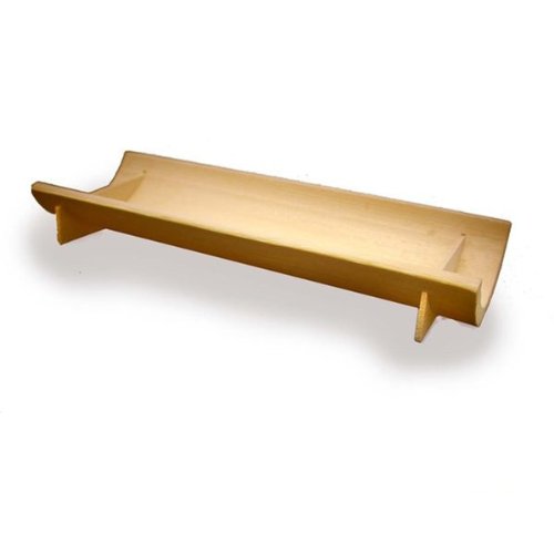 Eco-Friendly KOSHU 6 x 2 Inch Bamboo Long Half Circular Dish - Sustainable Serving Tray for Sushi, Appetizers & Home Decor