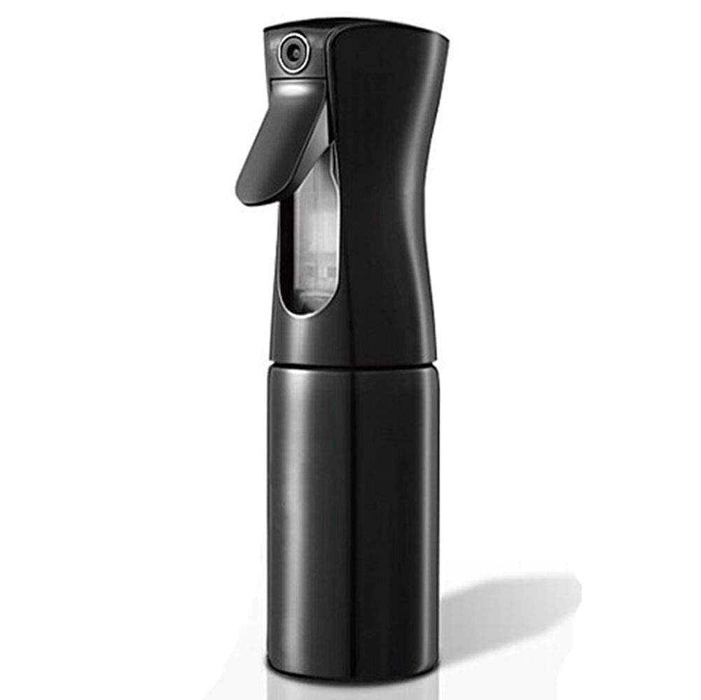 KIRA Continuous Fine Mist Spray Bottle for Curly Hair - 160ml Black | Salon-Grade Hair Styling Mister, Plant Watering Sprayer, Ironing & Cleaning Solution | Perfect for Salons, Home Hair Care, Gardening & Household Use
