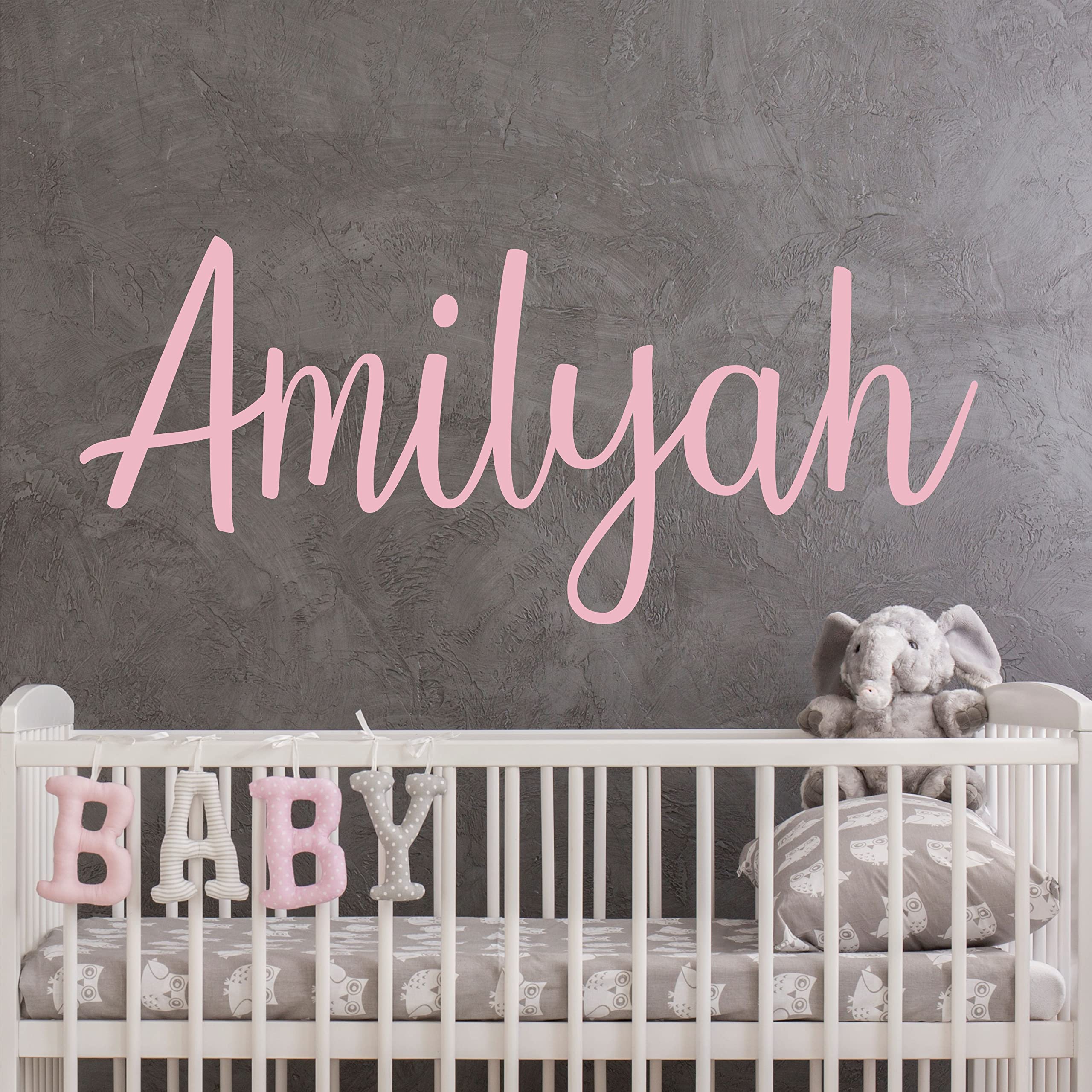 Custom Personalized Name Wall Decal Sticker - Nursery, Kids Room Decor - Vinyl Wall Art for Girls & Boys (16