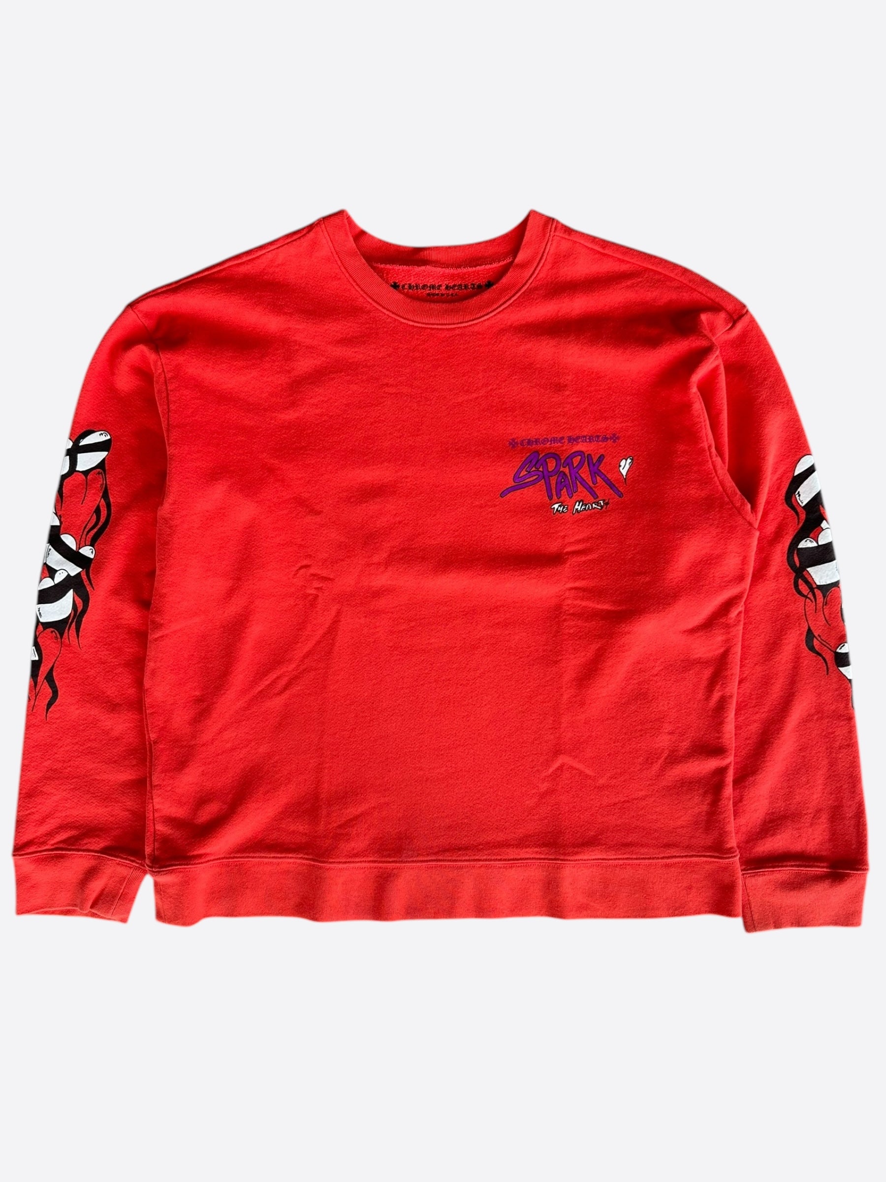 Chrome Hearts Matty Boy Red Spark Sweater for Men - Luxury Knitwear, Streetwear Fashion, Gothic Style Sweater - Perfect for Casual Outfits, Night Out, and Concert Events
