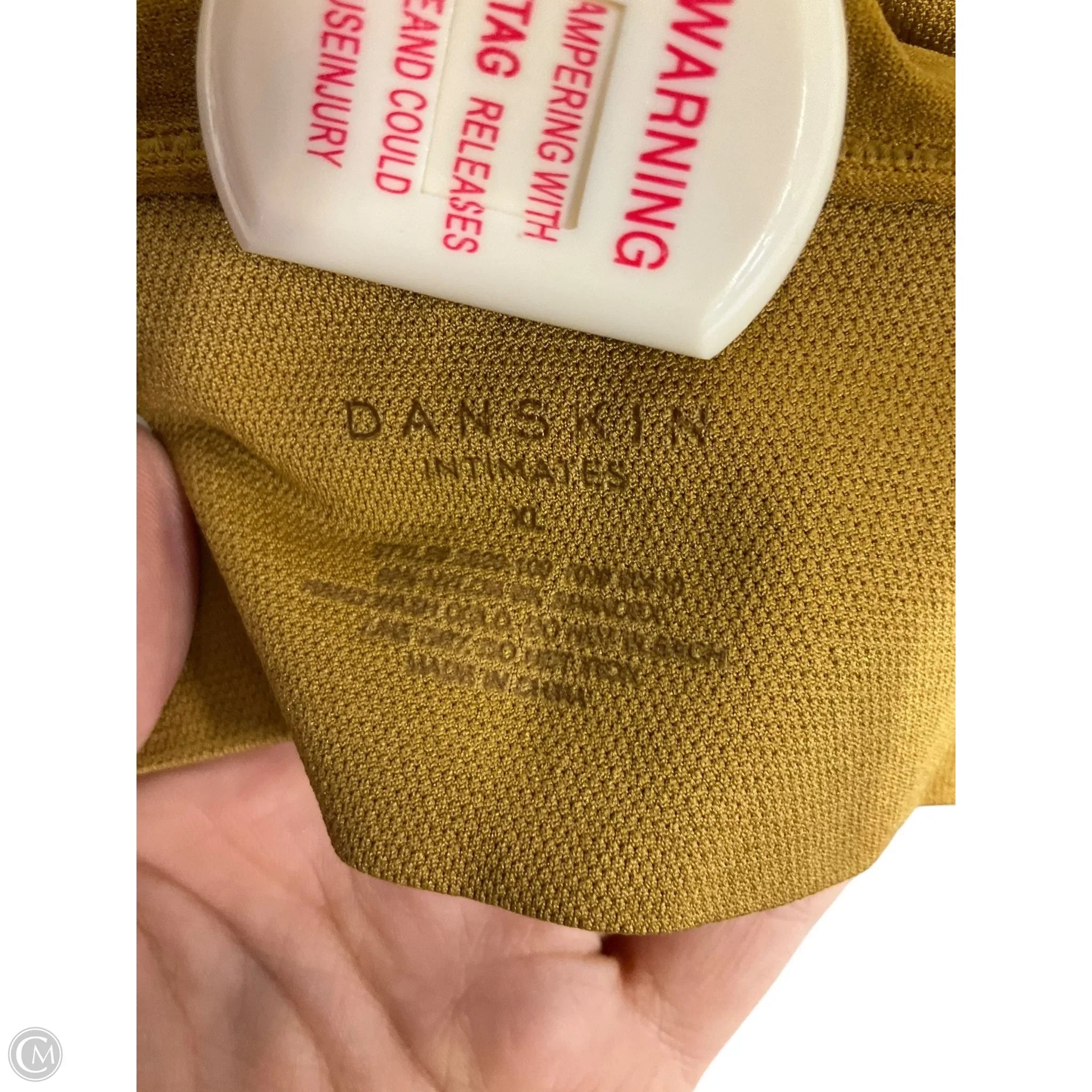 Danskin Women's XL Yellow Athletic Sports Bra - High Support Workout Top for Running, Yoga & Gym