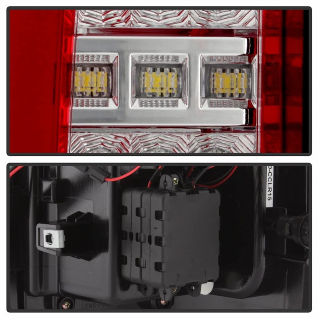 2015-2017 Chevy Colorado Spyder LED Tail Lights Pair - Red & Clear Light Bar (Part# 5085269) | Upgrade Your Truck's Style & Night Visibility for Off-Roading & Daily Driving