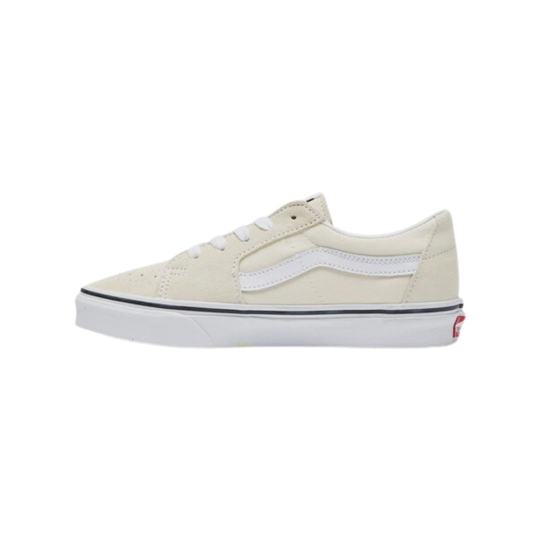 Vans Sk8 Low Classic White Sneakers - True White Canvas Skate Shoes for Men & Women | Casual Wear, Street Style & Skateboarding
